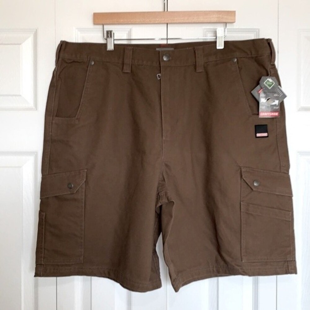 NWT Craftsman Brown Duck Cargo Shorts Sz 42